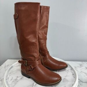 London Fog Chestnut Over the Knee Boots 7